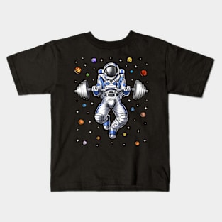 Astronaut Fitness Gym Workout Kids T-Shirt